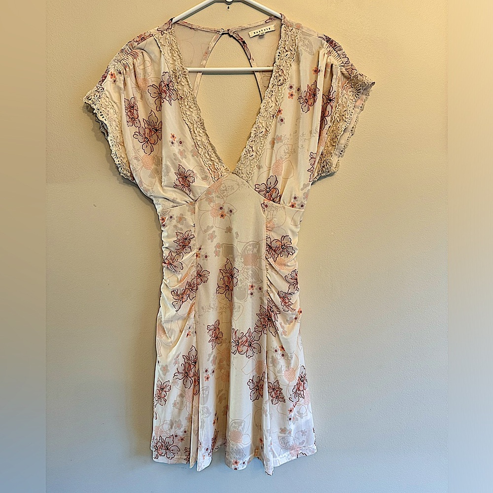 Bae Vely Cream Floral Bohemian Chic Dress